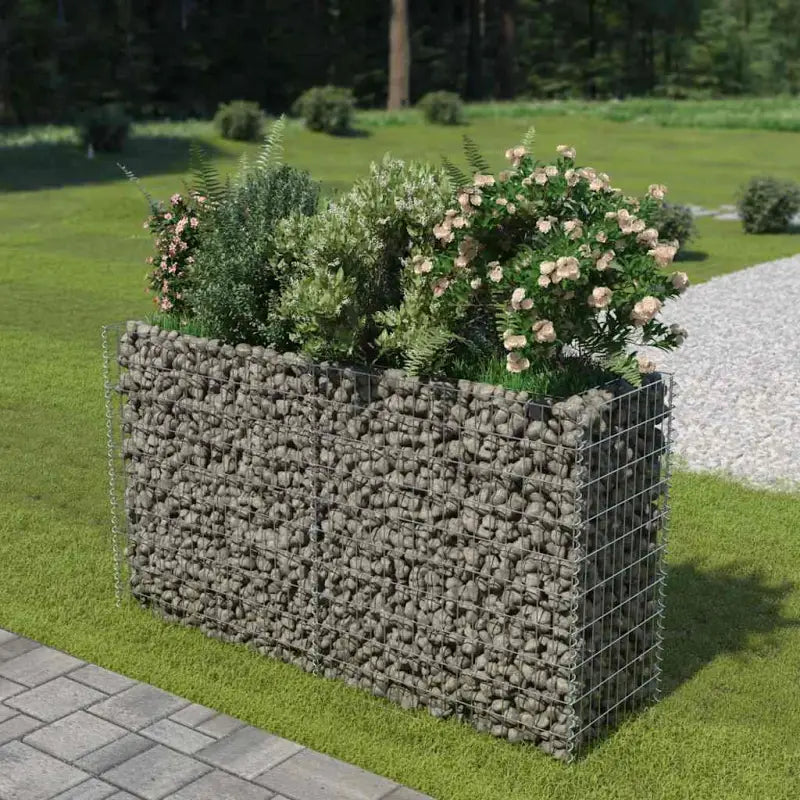 Gabion plantenbak van gegalvaniseerd staal voor tuin en terras - 180 x 50 x 100 cm / 1 - Bloempotten & plantenbakken