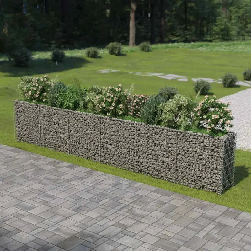 Gabion plantenbak van gegalvaniseerd staal voor tuin en terras - 540 x 50 x 100 cm / 1 - Bloempotten & plantenbakken