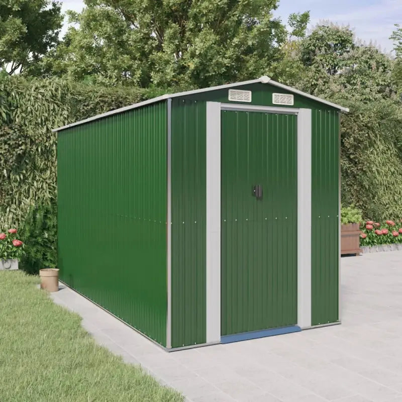 Gegalvaniseerd Staal Tuinopslag Schuur voor Buitenmateriaal - 192 x 357 x 223 cm / 1 - Tuinhuizen