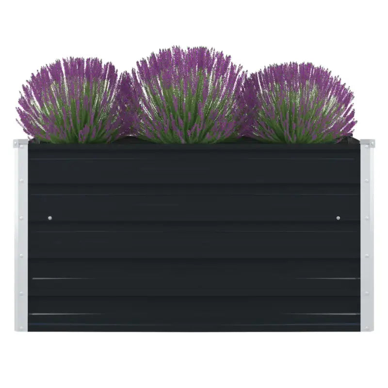 Gegalvaniseerd Staal Verhoogd Tuinbed voor Planten en Groenten - Antraciet / 1 - Bloempotten & plantenbakken