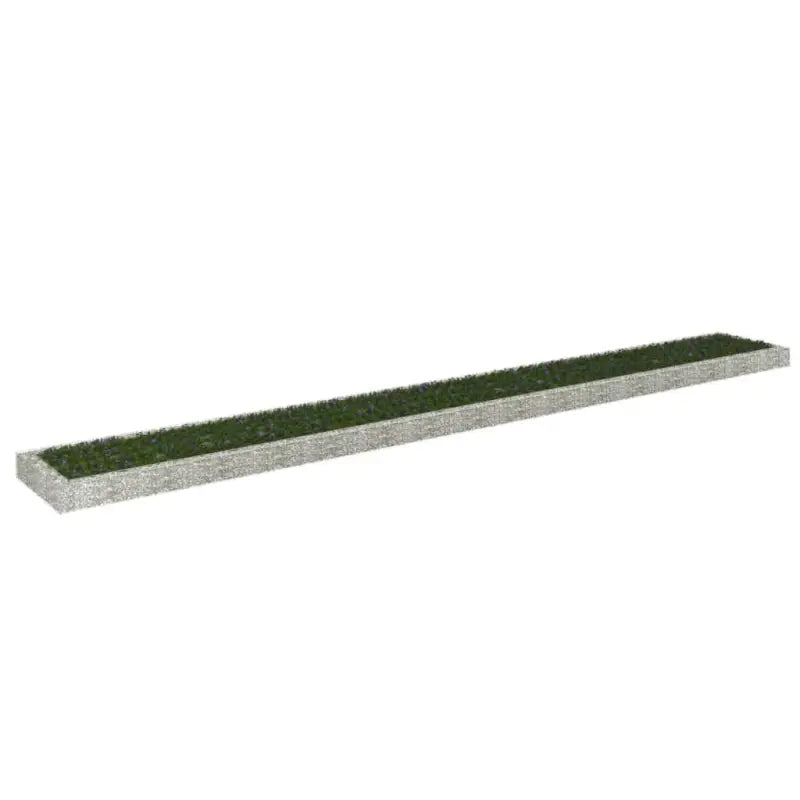 Gegalvaniseerd Staal Verhoogde Schanskorf Plantenbak voor Tuin en Terras - 800 x 100 x 20 cm / 1 - Bloempotten &