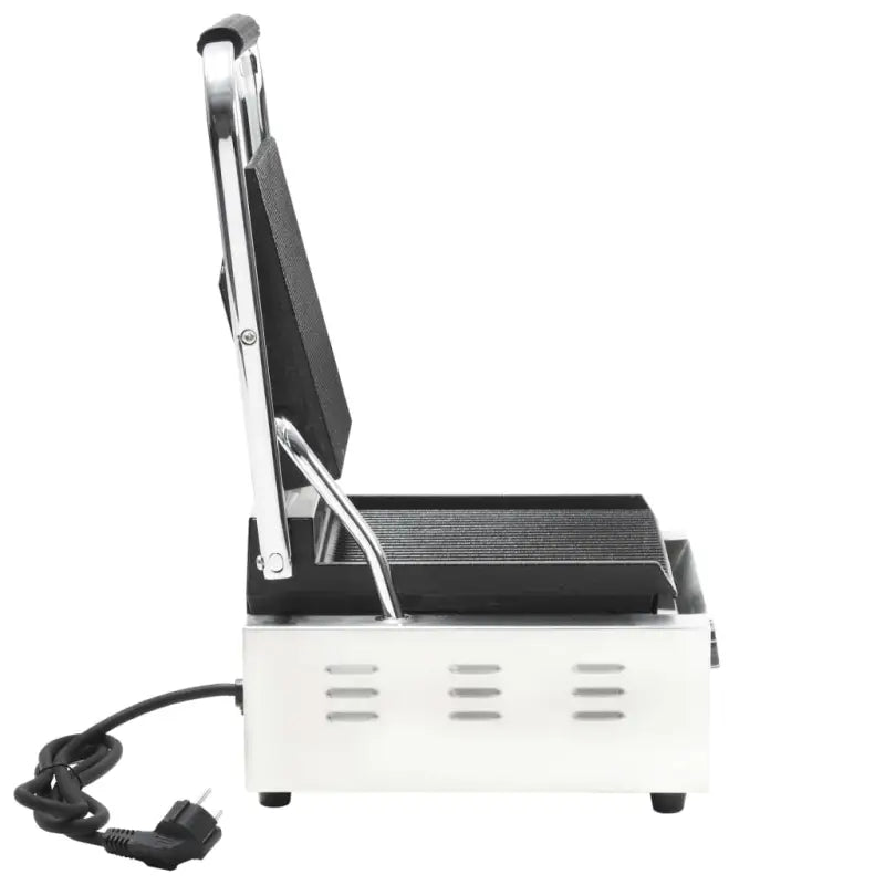 Gegroefde Panini Grill met Gietijzeren Platen voor snel grillen - Elektrische bakplaten & grills
