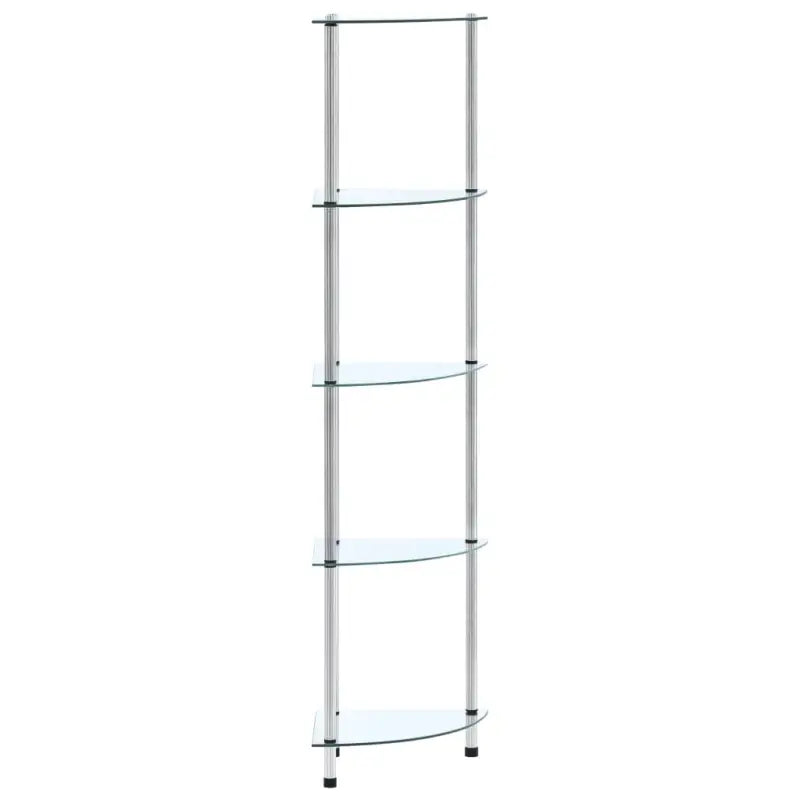 Gehard glas vitrinekast met drie lagen voor stijlvolle opbergruimte - Doorzichtig / 1 / 5-laags - Boekenkasten