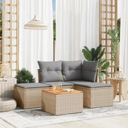 Gekuedernd stalen loungeset met beige materiaal voor buitenplezier - Tuinsets
