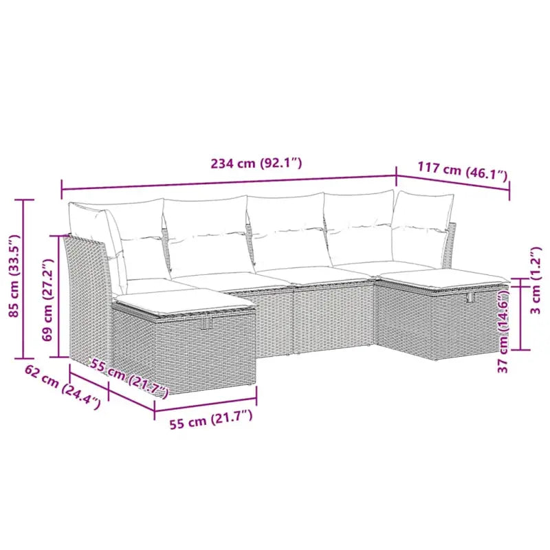 Geleide tuinset met waterdichte zak en grijs gepoedercoat staal - Tuinsets