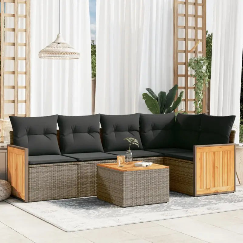 Geletribune van gepoedercoat staal met afmetingen voor tuin en terras - Grijs / Met tafel - Tuinsets