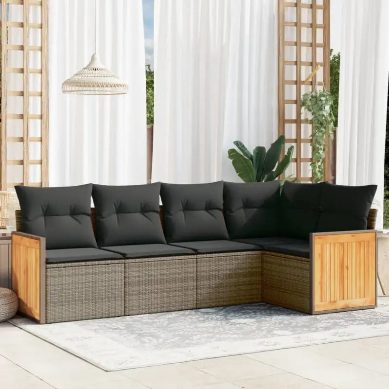 Geletribune van gepoedercoat staal met afmetingen voor tuin en terras - Grijs / Zonder tafel - Tuinsets