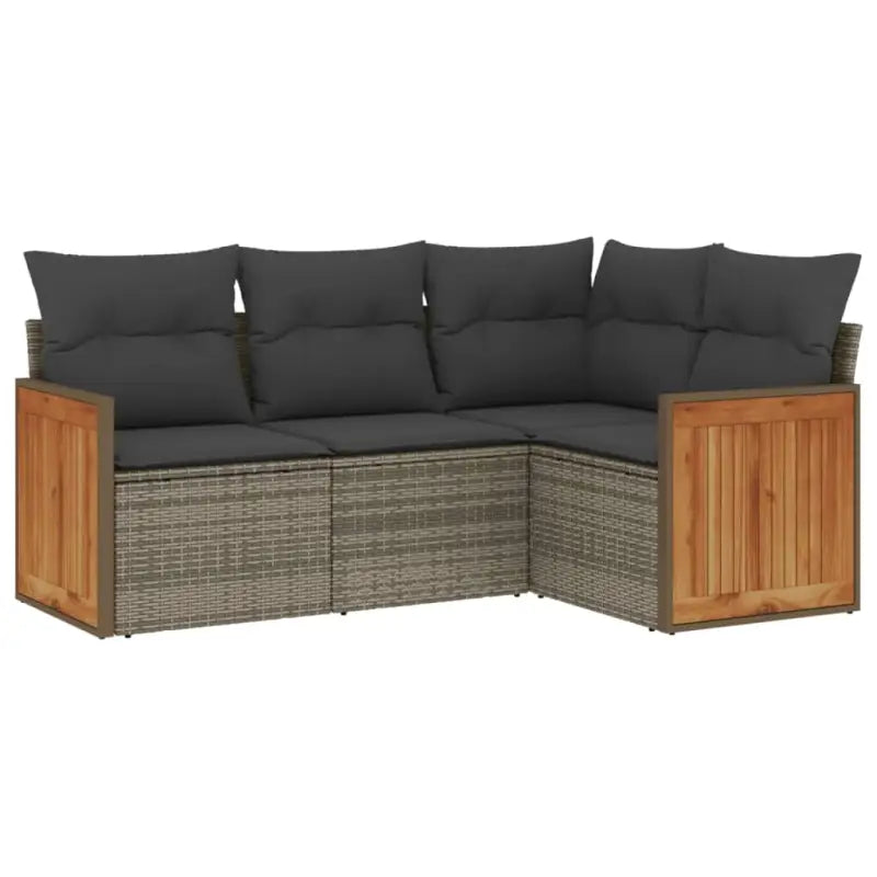 Geleun loungeset van grijs gepoedercoat staal voor tuin en terras - Tuinsets