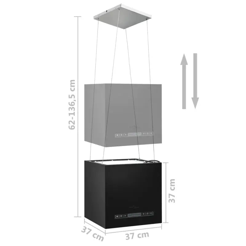 Geluidsarme hangende afzuigkap met wasbare aluminium vetfilter - Afzuigkappen