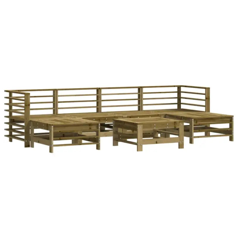 Geluidsarme tuinset van geïmpregneerd grenenhout voor gezellige momenten - Tuinsets