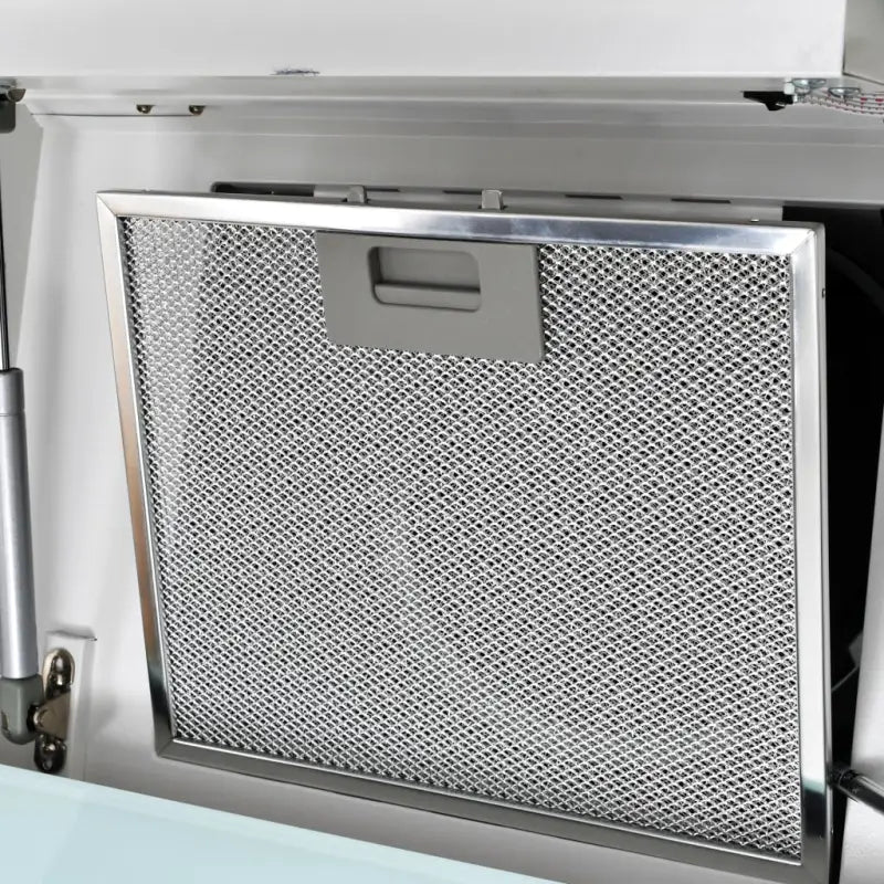 Geluidsarme wandafzuigkap met aluminium vetfilter en maximale luchtstroom - Afzuigkappen