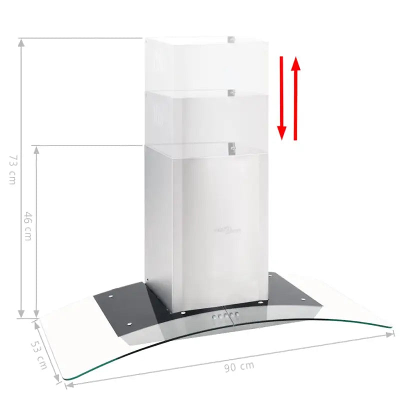 Geluidsarme wandafzuigkap met twee 3-laags wasbare aluminium vetfilters - Afzuigkappen