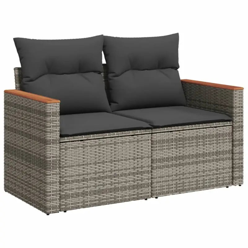 Gepoedercoat staal loungeset in grijs materiaal met perfecte afmetingen - Tuinsets