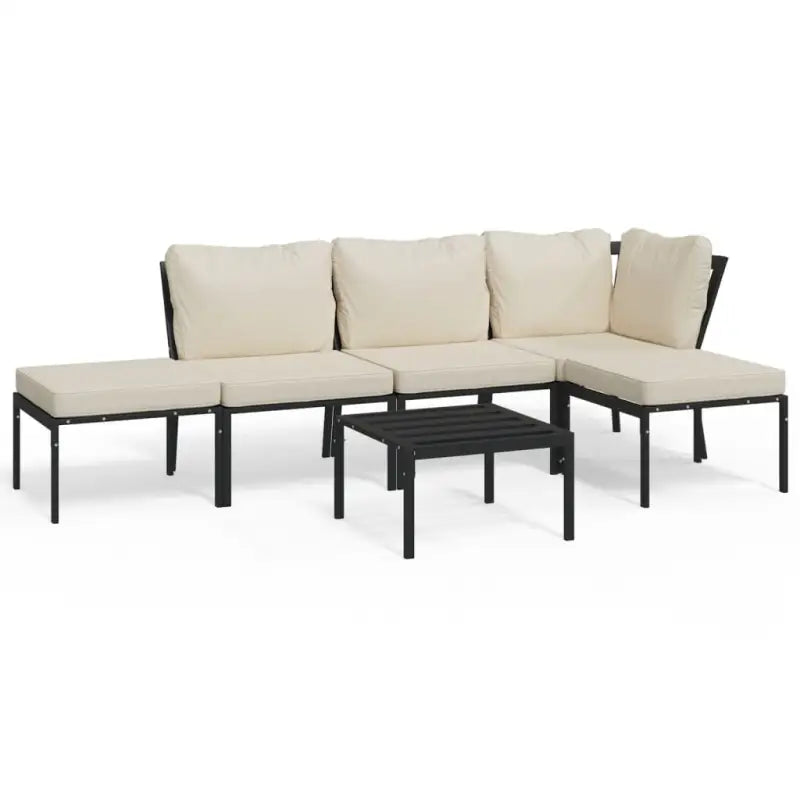 Gepoedercoat staal loungeset met aantrekkelijke afmetingen voor je tuin - Tuinsets