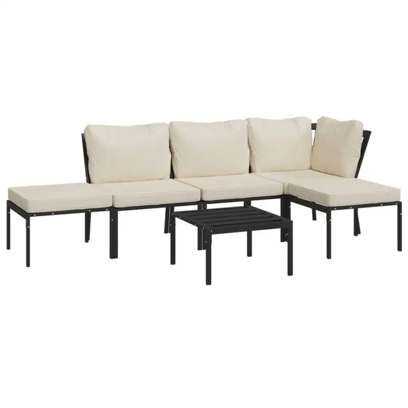 Gepoedercoat staal loungeset met aantrekkelijke afmetingen voor je tuin - Tuinsets