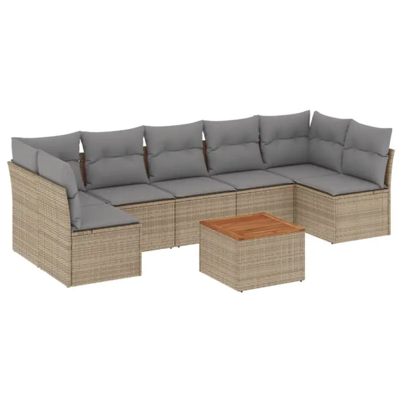 Gepoedercoat staal loungeset met poly rattan voor buitenplezier - Tuinsets