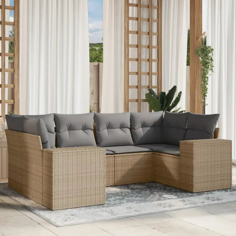 Gepoedercoat staal loungeset met waterdichte zak en beige materiaal - Tuinsets