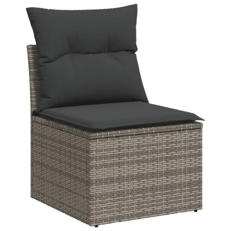 Gepoedercoat staal loungeset voor tuin terras grijs materiaal - Tuinsets