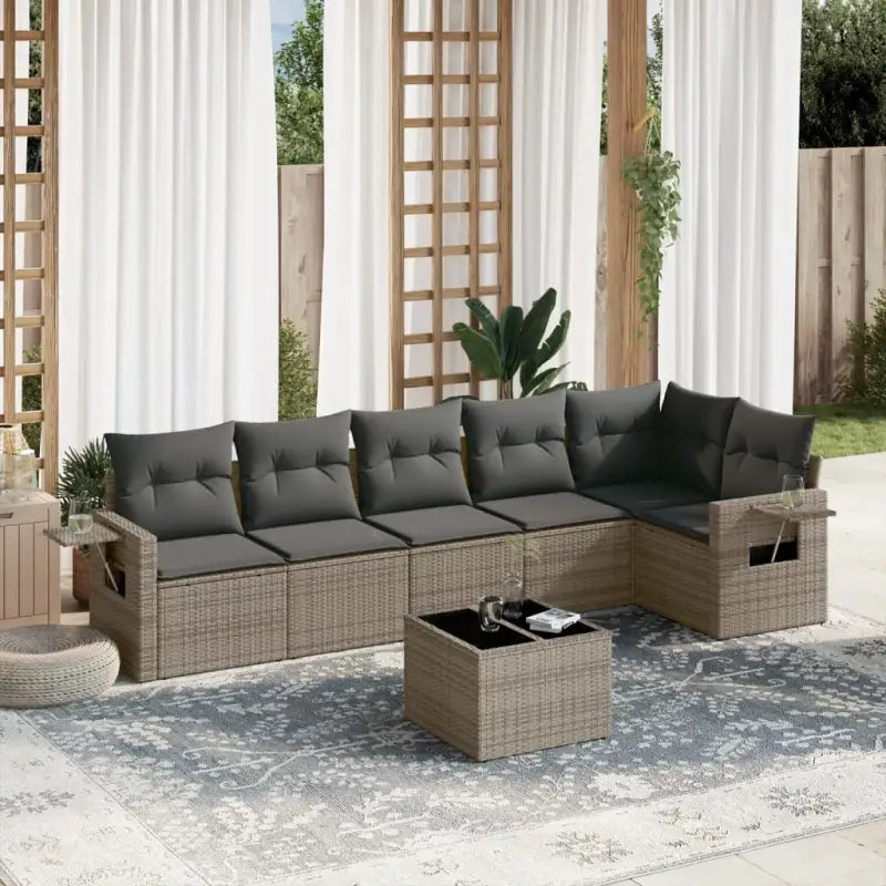 Gepoedercoat staal tuinset in grijs materiaal met perfecte afmetingen - Grijs / Met tafel - Tuinsets