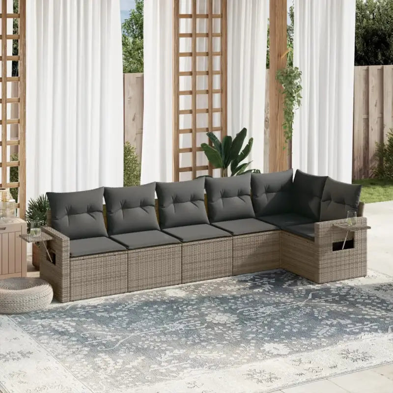 Gepoedercoat staal tuinset in grijs materiaal met perfecte afmetingen - Tuinsets