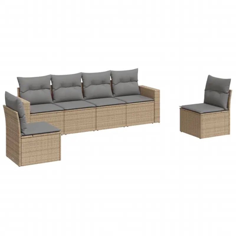 Gepoedercoat staal Tuinset met poly rattan voor comfortabele zitervaring - Tuinsets