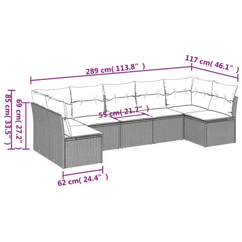 Gepoedercoat staal tuinset met poly rattan voor een comfortabele zitervaring - Tuinsets