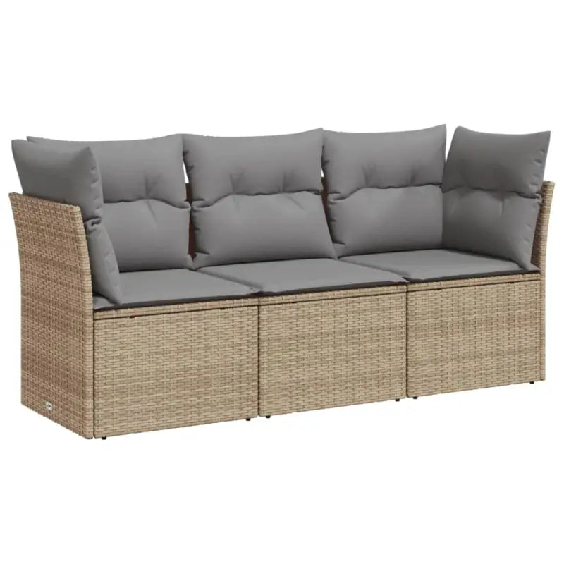 Gepoedercoat staal tuinset met poly rattan voor een comfortabele zitervaring - Tuinsets