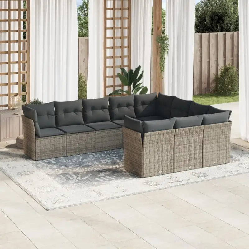 Gepoedercoat staal tuinset met poly rattan voor een comfortabele zitervaring - Tuinsets