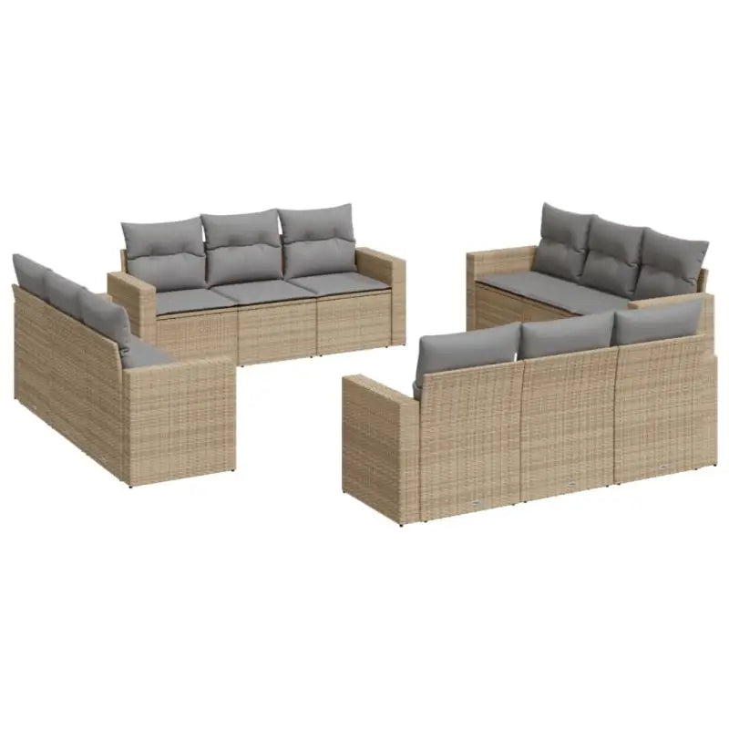 Gepoedercoat staal tuinstoelset met poly rattan voor een comfortabele zitervaring - Tuinsets
