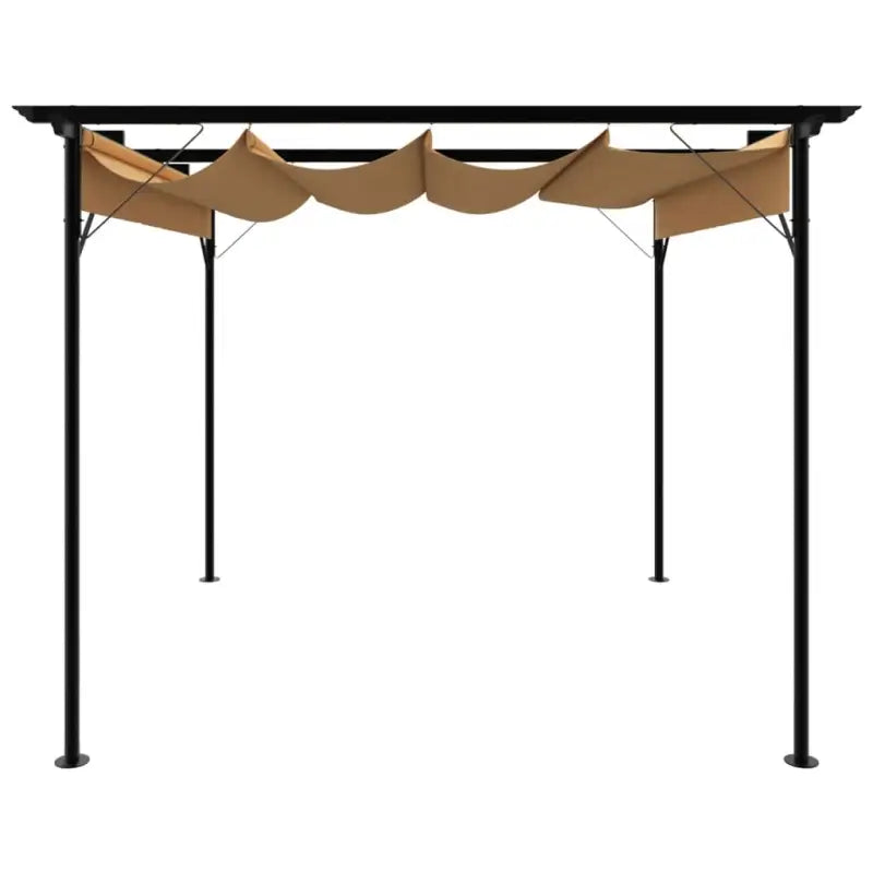 Gepoedercoat Stalen Tuinbogen met Uitschuifbare Dak voor Buitenruimte - Tuinbogen latwerk & pergola’s
