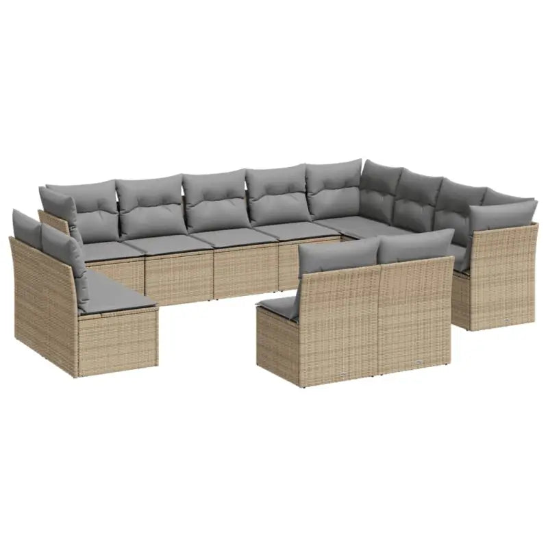 Gepoedercoat stalen tuinset met poly rattan en waterdichte tas - Tuinsets
