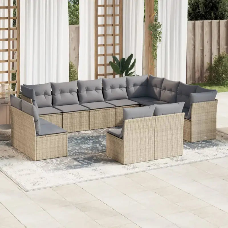 Gepoedercoat stalen tuinset met poly rattan en waterdichte tas - Tuinsets