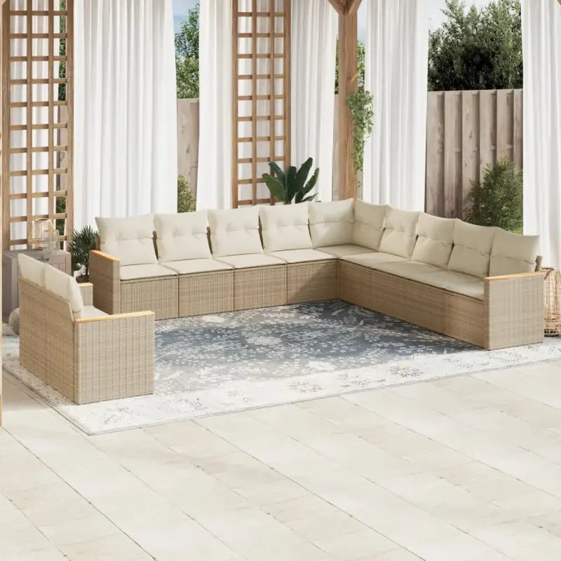 Gepoedercoated stalen tuinset met beige materiaal voor comfortabel buiten genieten - Beige / Zonder tafel - Tuinsets