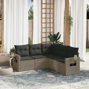 Gepoeedercoat staal loungeset in grijs met comfortabele afmetingen - Tuinsets