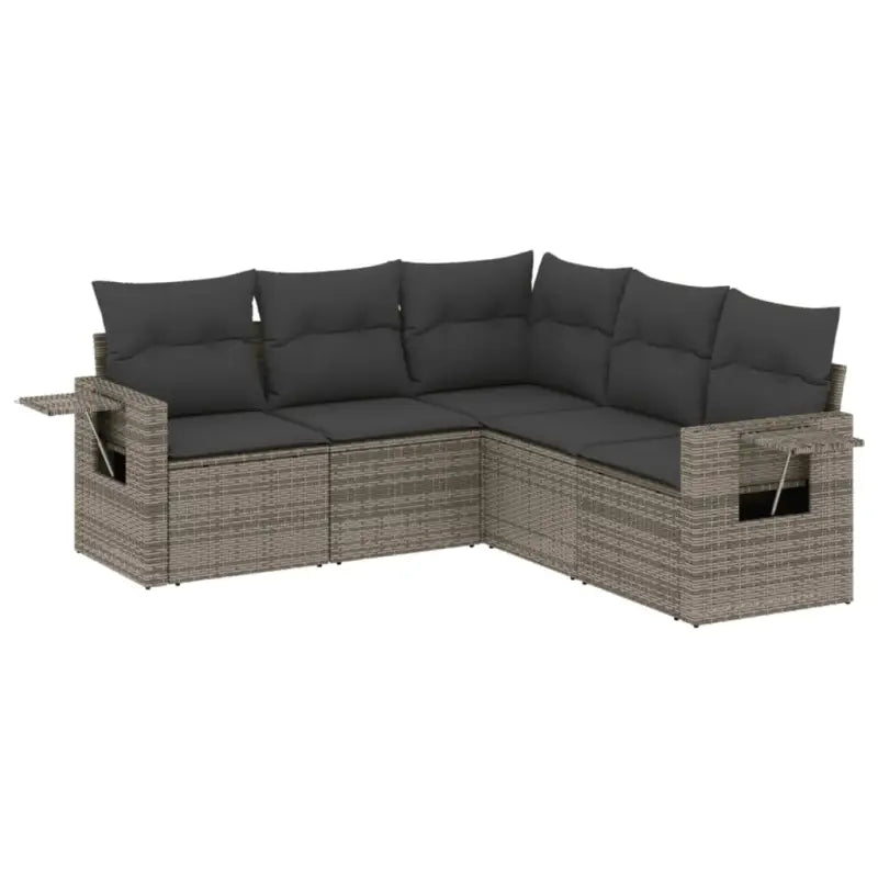 Gepoeedercoat staal loungeset in grijs met comfortabele afmetingen - Tuinsets