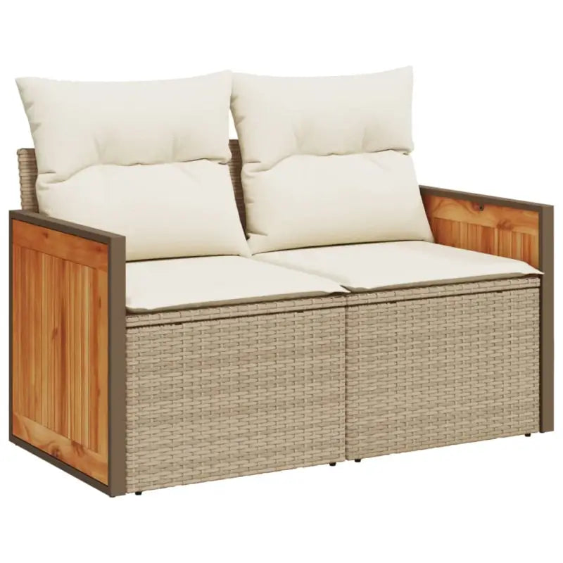 Gepolijste tuinset met beige materiaal en gepoedercoat staal afmetingen - Tuinsets