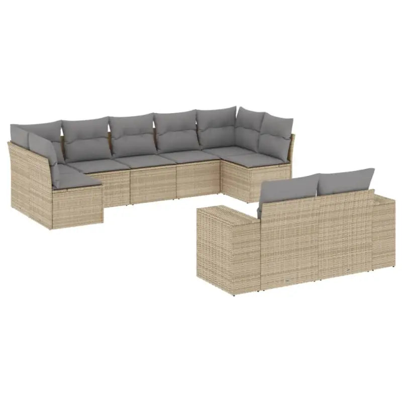 Gepolijste tuinset van waterdicht beige materiaal met stalen afmetingen - Tuinsets
