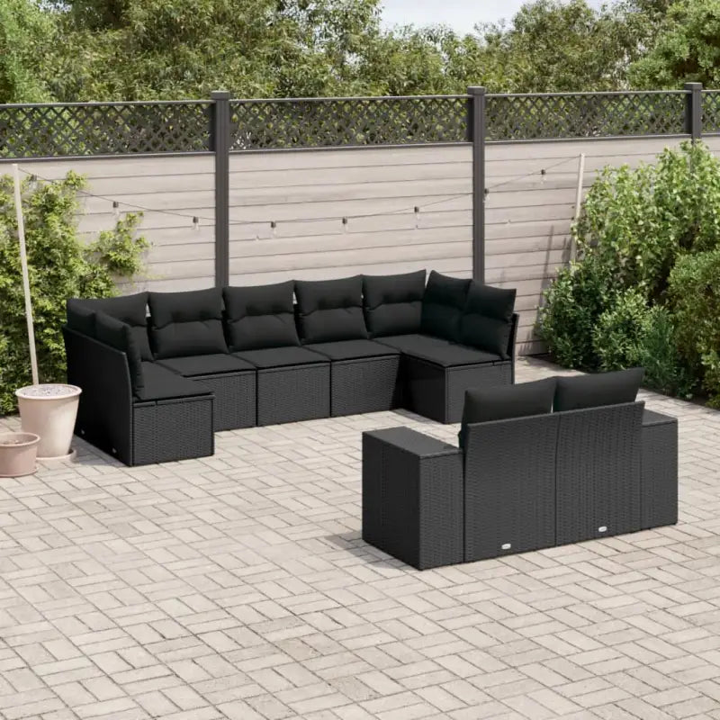 Gepolijste tuinset van waterdicht beige materiaal met stalen afmetingen - Zwart / Zonder tafel - Tuinsets