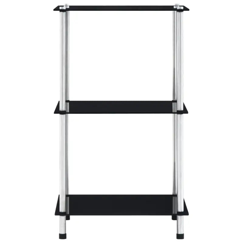 Gestructureerde glazen kast met gehard glas voor moderne opbergruimte - Zwart / 1 / 67 cm - Boekenkasten