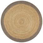 Gevlochten jute vloerkleed voor een natuurlijke en duurzame uitstraling - Grijs / 90 cm - Vloerkleden