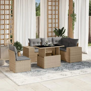 Gezellige tuinset in beige materiaal met gepoedercoat staal afmetingen - Tuinsets