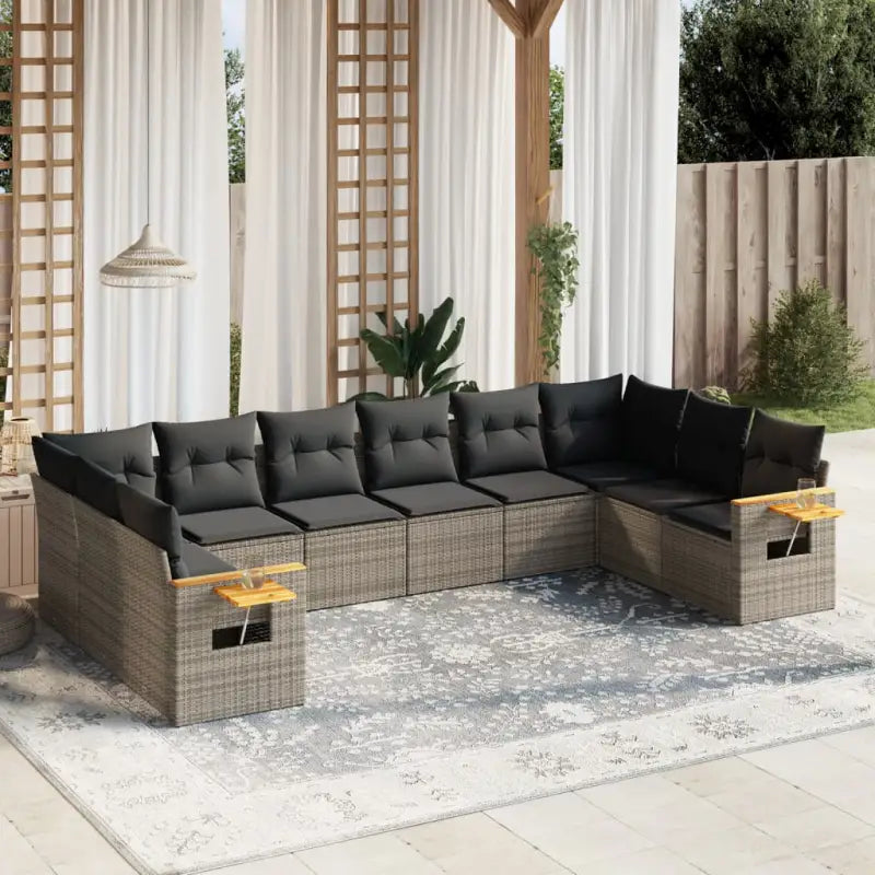 Gezellige tuinset met beige materiaal en waterdichte tas - Grijs / Zonder tafel - Tuinsets