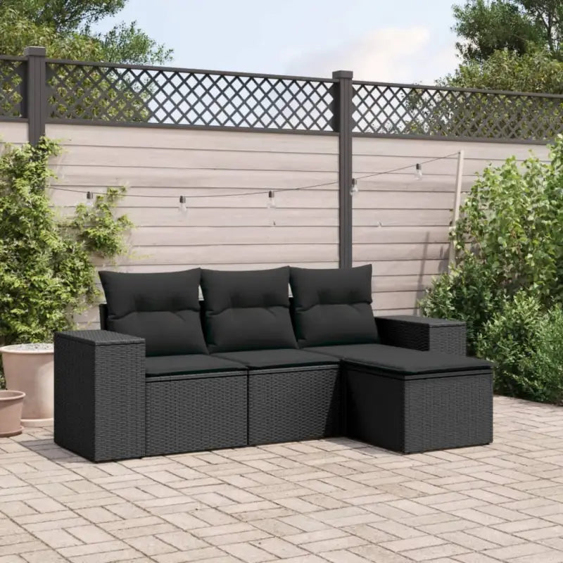 Gezellige tuinset met zwart materiaal en waterdichte tas - Zwart / Zonder tafel - Tuinsets