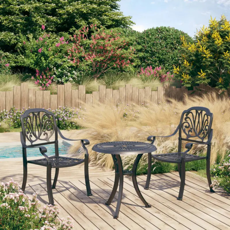 Gietaluminium Tuinset voor Comfort en Duurzaamheid - Zwart - Tuinsets