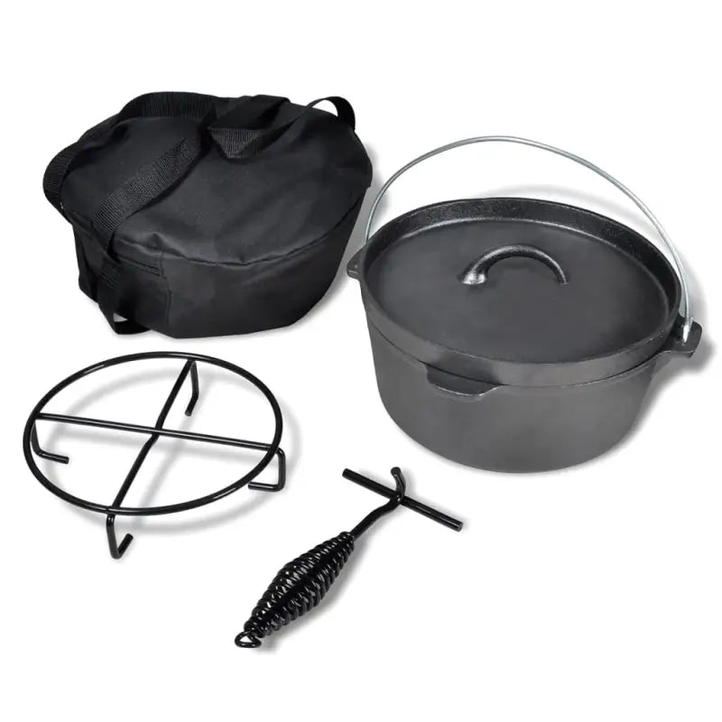 Gietijzeren braadpan voor stoofschotels en braadstukken - Zwart / 4.2 l - Gietijzeren pannen