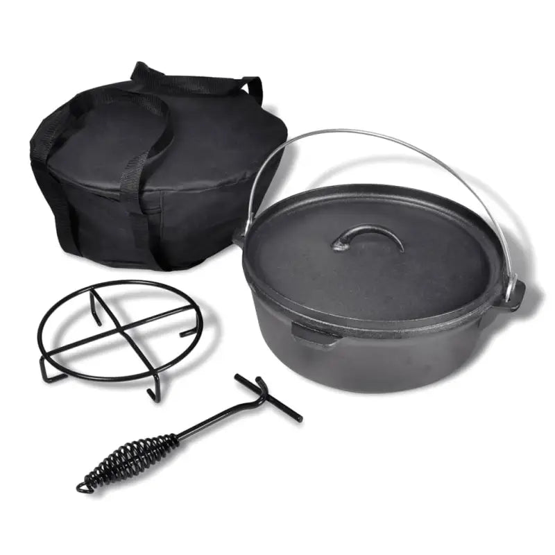 Gietijzeren braadpan voor stoofschotels en braadstukken - Zwart / 5.6 l - Gietijzeren pannen