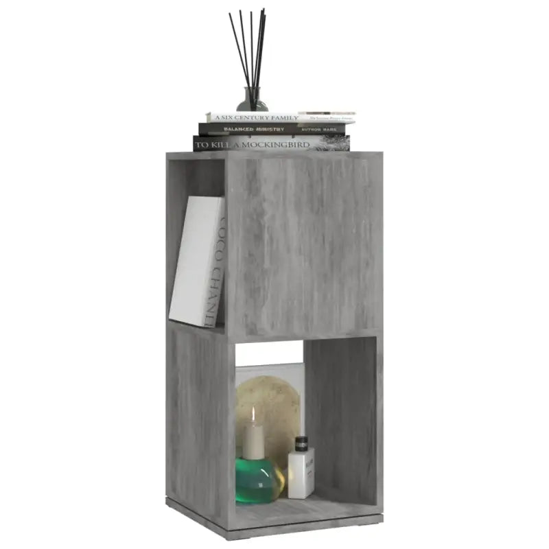 Graden draaibaar boekenkast voor een stijlvolle en praktische opbergruimte - Betongrijs / 1 - Boekenkasten