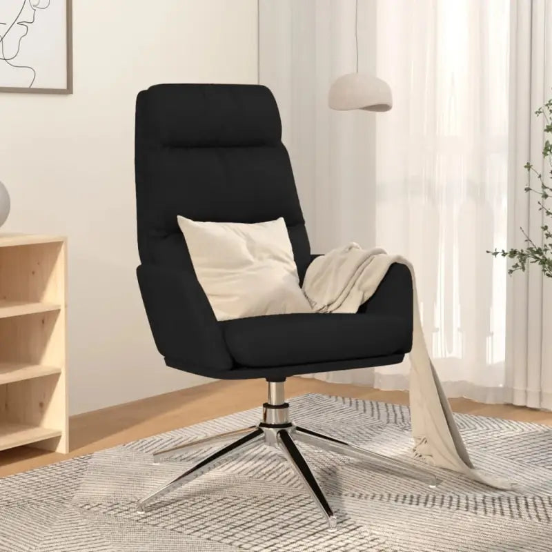 Graden draaibare relaxstoel voor ultiem zitcomfort in elke kamer - Zwart / 1 / Zonder voetensteun - Fauteuils &
