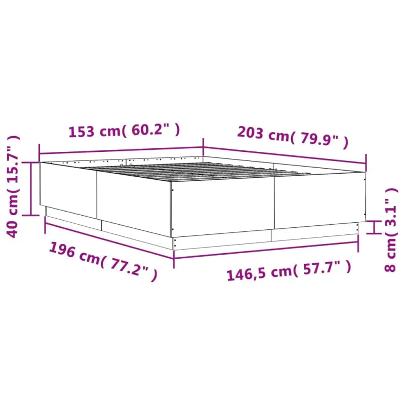 Grijs Sonoma bedframe van bewerkt hout voor een goede nachtrust - Bedden & bedframes
