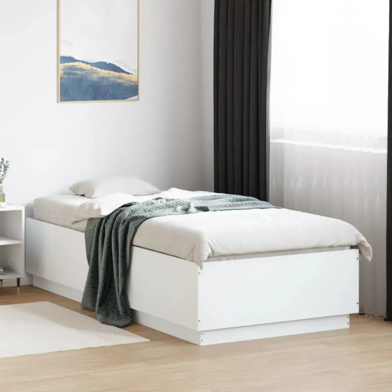 Grijs Sonoma bedframe van bewerkt hout voor een goede nachtrust - Wit / 90 x 200 cm - Bedden & bedframes